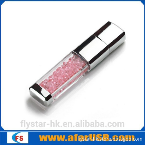 Hot new product for 2015 bulk items 64gb crystal usb flash drive